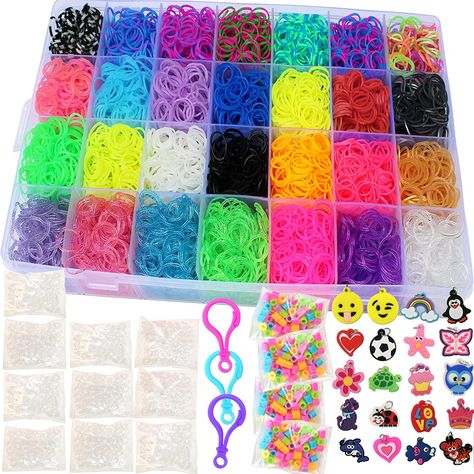 Rainbow Loom Organizer, Abc Stickers, Rubber Band Charms, Backpack Hooks, Rainbow Loom Bracelets Easy, Rangement Makeup, Rainbow Loom Rubber Bands, Rainbow Loom Bands, Rubber Band Bracelet