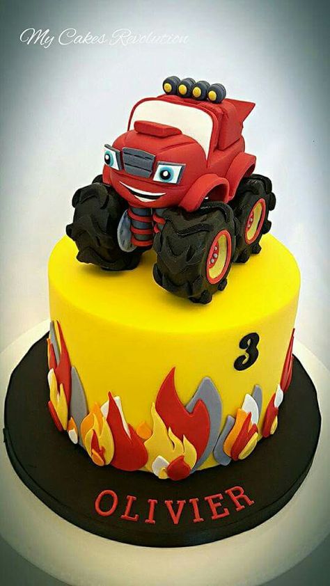 Blaze Birthday Cake Monster Trucks, Cake Blaze Monster Machine, Blaze The Monster Machine Cake, Blaze And The Monster Machines Birthday Cake, Blaze Monster Machine Cake, Blaze Cake Ideas, Trucks Birthday Cake, Blaze Monster Truck Cake, Blaze Cake