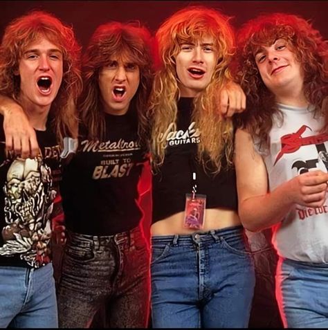 Megadeth 80s, Ginger Kids, David Ellefson, So Far So Good, Dave Mustaine, Famous Musicians, Band Pictures, Rock'n Roll, Iron Maiden