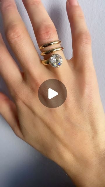 Arielle Ratner on Instagram: "The Bobina ring. The newest of the Engagement Series and the most transitional of the bunch. I designed it so that the wearer is able to twist the wedding band seamlessly into the coiled engagement ring without appearing to be separate pieces. Pictured here and for sale: 3.80 Old Euro L VS2. It can also be made custom with any shape/size diamond. #arielleratner #arielleratnerengaged" Arielle Ratner Ring, Arielle Ratner Engagement Ring, Arielle Ratner, Coil Ring, Destination Wedding Dress, Diamond Rings Design, Brunch Wedding, Dream Engagement, Dream Engagement Rings