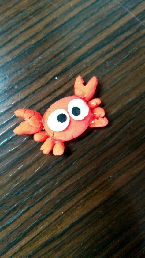 Clay crab Clay Crab, Clay Figurines, Clay Figurine, Modeling Clay, Dry Clay, Air Dry Clay, Clay Art, Olaf The Snowman, Clay Crafts