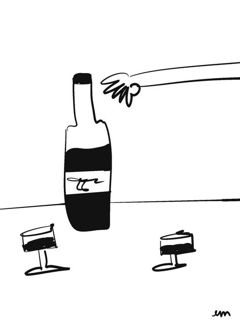 an illustration of a hand reaching for the bottle of wine at dinner Wine Doodle, Wine Bottle Drawing, Dinner Illustration, Bottle Drawing, Illustration Doodle, Bottle Of Wine, Family Dinners, Wine Bottle, Doodles