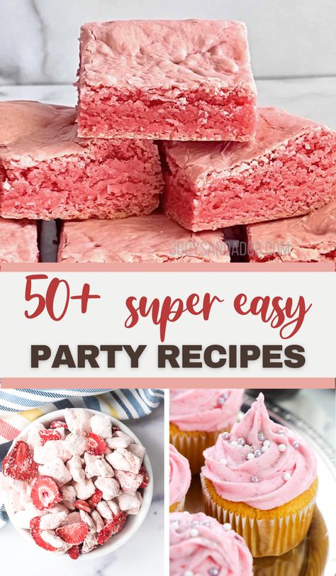 Don't miss this list of Pink Party Snack Ideas! If you have a celebration coming up, use this list of Pink Food Ideas to plan. Pink Out Desserts, Pink Dessert Charcuterie Board, Pink Finger Foods For Party, Pink Desserts Birthday, Pink Party Food Ideas Snacks, Pink Christmas Food Ideas, Pink Themed Desserts, Pink Colored Food, Pink Snack Ideas