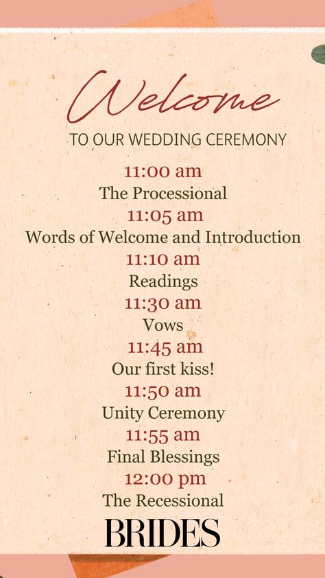 Ceremony Order Of Service, Order Of Wedding Ceremony Layout, Wedding Ceremony Order Of Service, Wedding Ceremony Order Of Events, Ceremony Order Of Events, Wedding Ceremony Order, Order Of Service Wedding, Traditional Wedding Ceremony Order, Wedding Spreadsheet