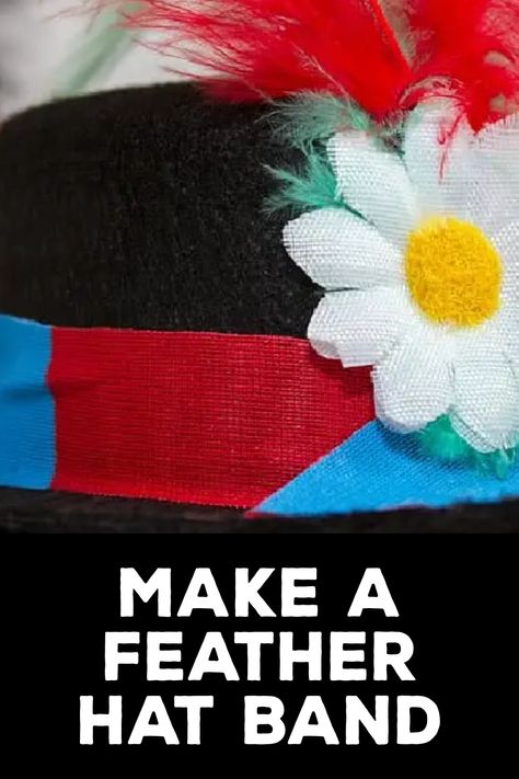 How to Make a Feather Hat Band Feather Hat Band, Different Hat Styles, Diy Crafts To Do At Home, Feathered Hat, Types Of Feathers, Feather Cut, Hat Bands, Different Hats, Feather Hat