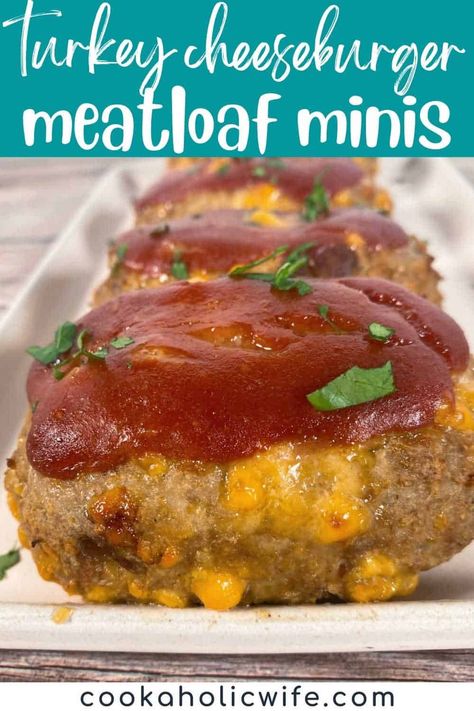 Cheesy Turkey Meatloaf, Turkey Meatloaf Cupcakes, Hamburger Meatloaf, Turkey Cheeseburger, Mini Turkey Meatloaf, Meatloaf Side Dishes, Meatloaf Patties, Bacon Cheeseburger Meatloaf, Ground Turkey Meatloaf