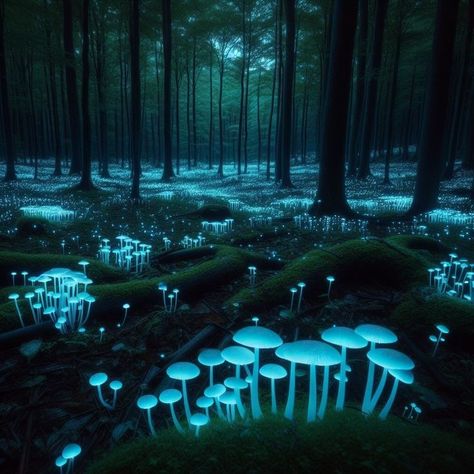 Strange Forest Aesthetic, Haunted Forest Aesthetic, Monster Forest, Forest Biome, Forest Clearing, Forest At Night, Magical Landscape, Forest Magic, Hidden Forest