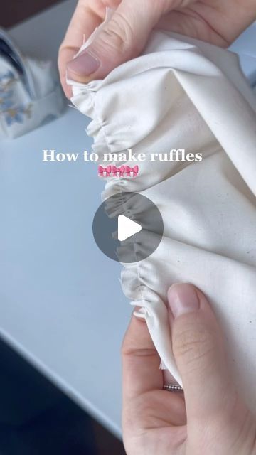 SEWING TOGETHER on Instagram: "Here👇🏼 There are many ways to make ruffles, but I think this is the easiest! - highest tension - longest stitch length - holding the thread tight Thats all you need to do to make the perfect and adjustable ruffles🎀 #sewingpattern #sewingproject #dressmaking #fashiondesign #sewing" How To Make Ruffles, Sewing Ruffles, Thats All, High Tension, Dressmaking, Ruffle Hem, Sewing Projects, Ruffles, Sewing Patterns