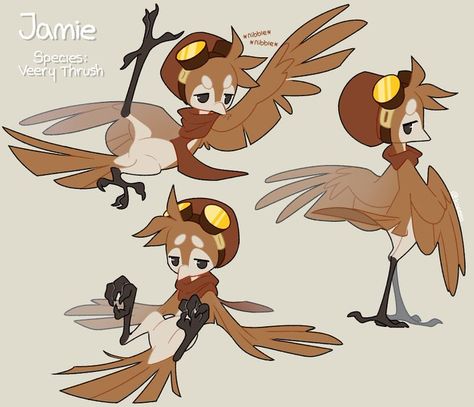 Bird Inspired Character Design, Cute Bird Character Design, Cartoon Bird Character Design, Anthro Bird Art, Hummingbird Character Design, Chipmunk Character Design, Bird Fursona Base, Moose Character Design, Anthro Bird Character Design