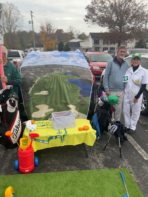 Golf Theme Trunk Or Treat Ideas, Golf Trunk Or Treat, Themed Trunk Or Treat Ideas, Trunk Or Treat Ideas, Masters Golf, Golf Theme, Boy Stuff, Treat Ideas, Halloween This Year