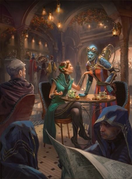 Dungeons & Dragons Guildmasters’ Guide to Ravnica... Concept Art Landscape, Magic: The Gathering, Dungeons And Dragons Art, Mtg Art, Fantasy Setting, Modern Fantasy, The Cafe, High Fantasy, Arte Fantasy