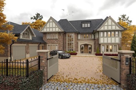 Tudor House Exterior, Brown Farmhouse, Architecture Residential, Rural Architecture, Dream Life House, House Extension Design, American House, Tudor House, Planning Permission