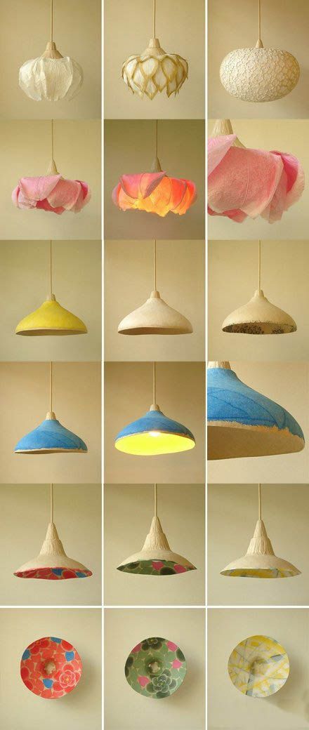 Cool Chandelier Idea.  I like one or two with either peach and cream lace fabric or you could use tissue paper as petals too.  I like them because they look like flowers. Origami Lamps, Paper Lighting, Cool Chandeliers, Paper Chandelier, Origami Lamp, Diy Lampe, Flower Lamp, Paper Light, Diy Chandelier