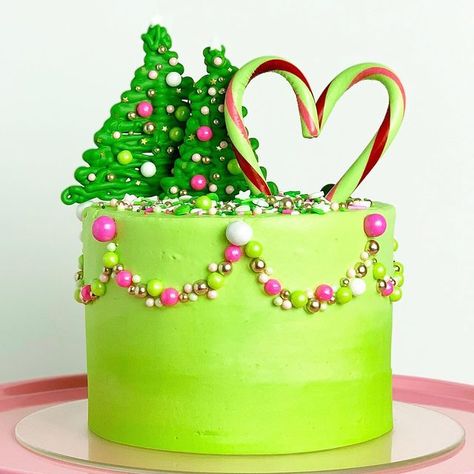 Grinch Birthday Smash Cake, Grinch 1st Birthday Smash Cake, Whoville Cake, Grinch Theme Birthday Cake, She’s A Sweet One Grinch Birthday, The Grinch Cupcake Cake, Christmas Cakes, The Grinch, Birthday Party Cake