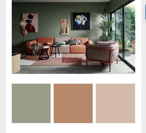 Living Room Paint Wall Ideas, Terracotta Walls Living Room, Living Room Decor Orange, Kitchen Organizing Ideas, Traditional Design Living Room, Green Living Room Decor, Room Color Combination, Space Saving Kitchen, 아파트 인테리어