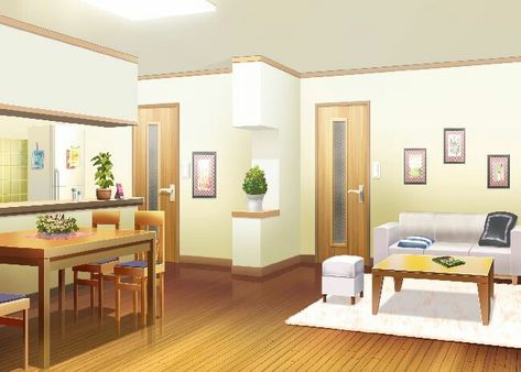 Anime Backgrounds House Inside, Japanese House Inside, Gacha House, Anime Living Room, Japanese Home Interior, Haikyuu X Oc, Anime Houses, Aomine Kuroko, Salas Living Room