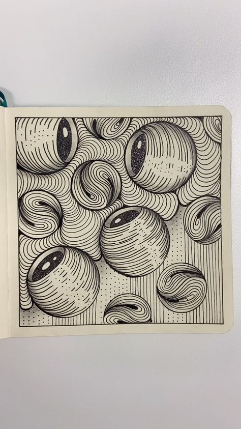 Brain Massage ✨ Line Art Therapy | Thank you for watching 🫶 #zentanglebeginner #zentanglepatterndrawing #doodling #doodlingideas #zentangleart #penart #easyart… | Instagram Line Art Doodles, Doodle Art Designs, Pen Art, Art Therapy, Zentangle Art, Zentangle Patterns, Simple Art, Color Theory, Drawing Tutorial