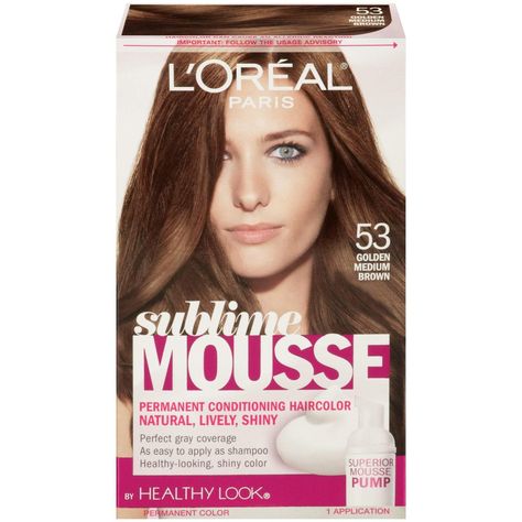 3 Pk, L'Oreal Paris Sublime Mousse By Healthy Look, Golden Medium Brown *53 * Click image for more details. (This is an affiliate link) Milk Chocolate Hair Color, Milk Chocolate Hair, Loreal Hair Color, Healthy Look, Loreal Hair, Medium Hair Color, Hair Color Chocolate, Chocolate Hair, Hair Color Light Brown