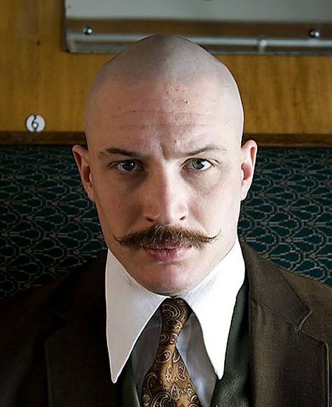 Oh Bronson, you brute Tom Hardy Buzzcut, Bronson Tom Hardy, Tom Hardy Bronson, Top Hollywood Movies, Bald Style, Tom Hardy Taboo, Tom Hardy Photos, Mustache Styles, Mustache Men