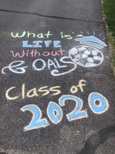 Senior Parking Spot, Side Walk, Parking Spot, Senior Night, Sidewalk Chalk, Chalk Art, Chalk, High School, Soccer