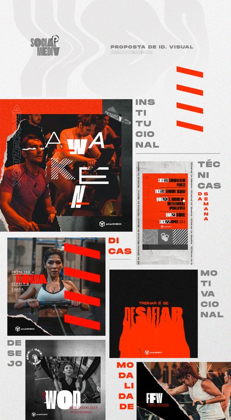 Social media | Awakenbox on Behance Gym Poster, Sports Design Inspiration, Instagram Template Design, Flyer Ideas, Poster Ads, Social Ads, Design Posters, Instagram Design, Photoshop Tutorial