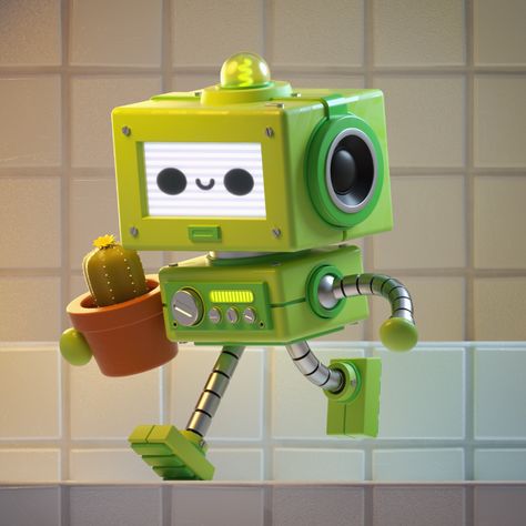 Robot Garden on Behance Robot Design Sketch, Cute Robot, Robot Cartoon, Robot Illustration, Arte Robot, Robot Toy, Robot Design, Robots Concept, Robot Art