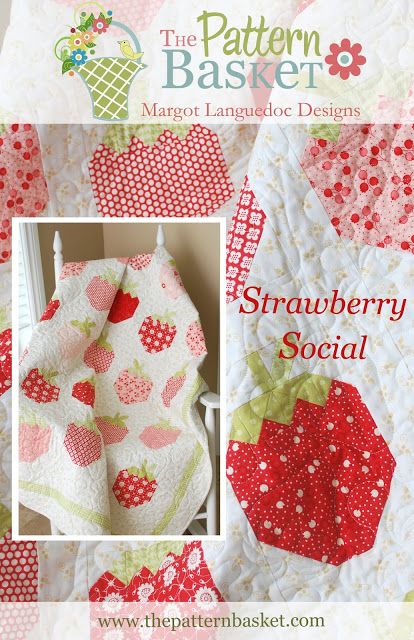 Free Strawberry Quilt Patterns | Sew Thankful Tuesday... 07.23.2013 - The Crafty Quilter Strawberry Social, Quilt Sewing Patterns, Basket Quilt, Pdf Quilt Pattern, Fat Quarter Shop, How To Finish A Quilt, Quilt Sizes, Quilt Kit, Quilt Kits