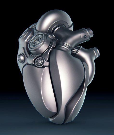 Mechanical Heart, Artificial Heart, Arte Robot, Mechanical Design, Creative People, Heart Art, Tron, 3d Art, Industrial Design