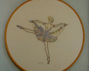 Ballerina Embroidery Design, Ballerina Embroidery, Embroidery Online, Diy Embroidery Kit, Diy Embroidery Patterns, Hand Embroidery Kit, Needlework Patterns, Winter Diy, Hand Embroidery Design