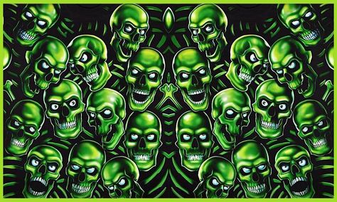 Skulls-Green Skulls Green Skull, Graffiti Characters, Skeleton Art, 80s Cartoons, Graphic Tshirt Design, Apple Watch Wallpaper, Graffiti Drawing, Ios Wallpapers, Funny Doodles