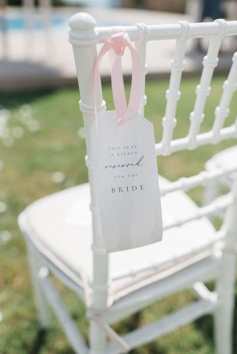 White Wedding Chairs, Wedding Reserved Signs, Chairs Wedding, Reserved Seating, Cute Wedding, Reserved Signs, Wedding Chairs, Sign Wedding, Wedding Seating