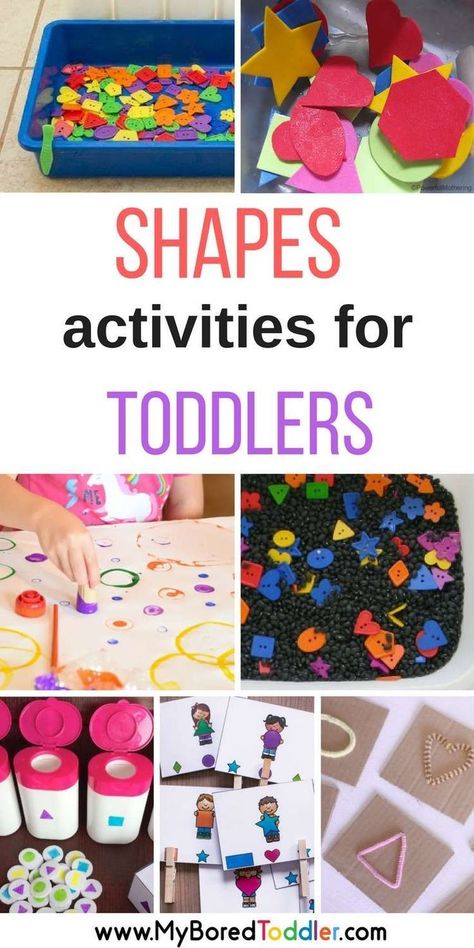 Shapes activities for toddlers. A collection of shape crafts and activities that are perfect for 1 year olds, 2 year olds, 3 year olds. Shapes Activities For Toddlers, Math Activities For Toddlers, Toddler Math, Numeracy Activities, Abc Activities, Shapes Preschool, Learning Shapes, Shapes Activities, Activities For Toddlers