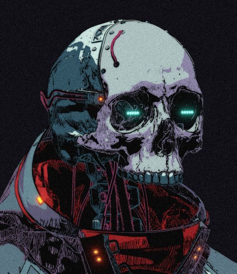 Skull References, Cyberpunk Skull, Scifi Artwork, Horror Book Covers, Animatronic Fnaf, Arte Robot, Cyberpunk City, Cyberpunk Character, Cover Art Design