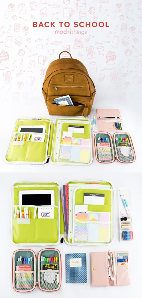 Super cute & adorable organization stuff from www.mochithings.com! =O School Organization College, Organization College, College Organization, Diy School Supplies, School Related, Cute School Supplies, College Hacks, School Organization, School Hacks