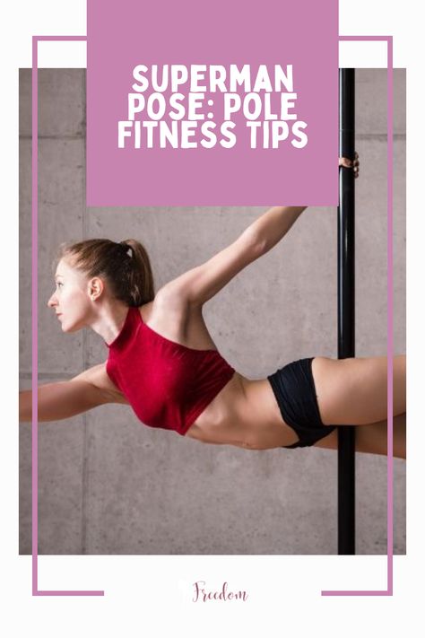 In this article, we'll show you 5 ways to get into the Superman Pose, an Intermediate pole dancing trick. This pose is a great way to show off your strength and coordination, and it can be modified to make it easier or harder, depending on your level. Whether you're just starting out or you're a seasoned vet, we've got a Superman Pose for you! Pole Superman, Superman Pole Move, Pole Tricks Beginners Static, Upside Down Pole Tricks, Front Hook Pole Dance, Pole Tricks, Strong Core, Pole Fitness, Dance Tips