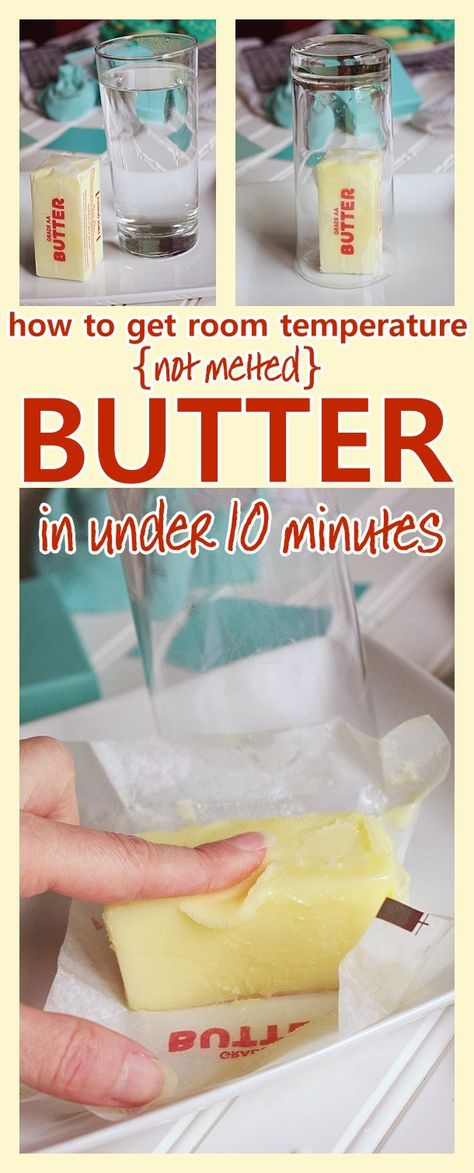 How to get perfectly softened room temperature butter quickly - from fridge to soft and ready to bake with QUICKLY - in under 10 minutes - awesome time saving baking hack Room Temperature Butter, Baking Hacks, Diy Cooking, Kitchen Baking, Time Saving, Simple Recipe, Baking Tips, Kitchen Hacks, Us Foods