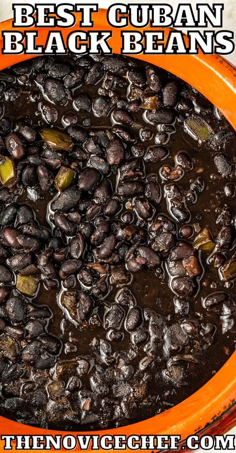 Salvadorian Beans, Jamaican Black Beans, Black Beans From Scratch, Cuban Black Beans Recipe, Black Bean, Black Beans Recipe, Goya Black Beans Recipe, Easy Spanish Recipes, Cuban Black Beans