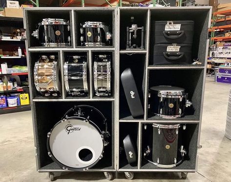 Drum Studio, Drum Storage, Church Welcome Center, Drums Studio, Drum Room, Gretsch Drums, Sound Equipment, John Lennon Beatles, Music Studio Room