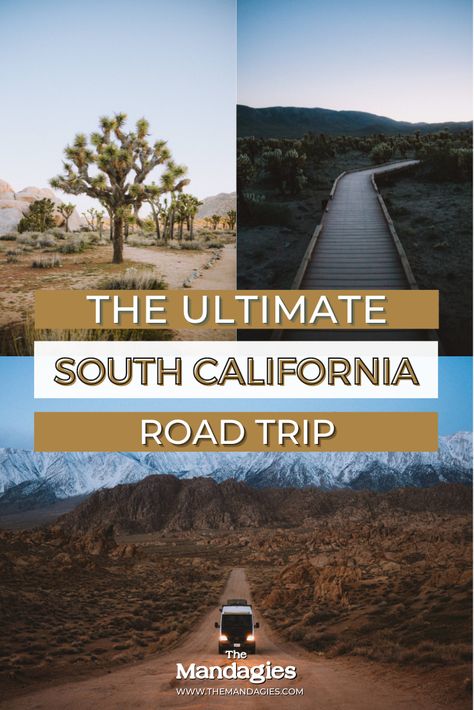 Discover the best of Southern California with this comprehensive road trip itinerary. From the bustling city of Los Angeles to the breathtaking landscapes of Joshua Tree National Park, you'll experience it all! Follow our guide and start planning your dream vacation today. Southern California National Park Road Trip, California National Park Road Trip, Southern California Road Trip, California Road Trip Itinerary, Mojave National Preserve, Pnw Travel, Pacific Northwest Travel, Adventurous Things To Do, South California