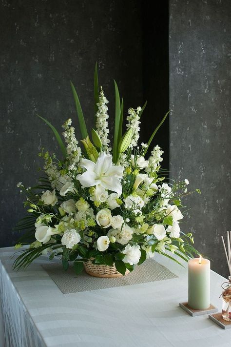 Hotel Flower Arrangements, Alter Flowers, Basket Flower Arrangements, Tropical Flower Arrangements, Hotel Flowers, Easter Flower Arrangements, White Flower Arrangements, Altar Flowers, Large Flower Arrangements