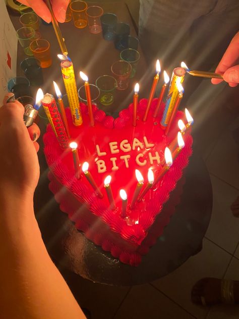 19th Birthday Themes Party Ideas, Legal Birthday Cake, Finally Legal Cake, Funny 21st Birthday Cake, 18th Birthday Cake Funny, 21st Bday Cake Ideas, 19 Birthday Party Ideas, 19th Birthday Themes, Aesthetic 18th Birthday Cake