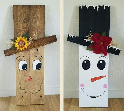 Holiday Woodworking Projects, Wood Scarecrow, Scarecrow Face, Scarecrow Crafts, Fall Wood Crafts, Wood Snowman, Barn Wood Crafts, Love Decorations, Craft Things