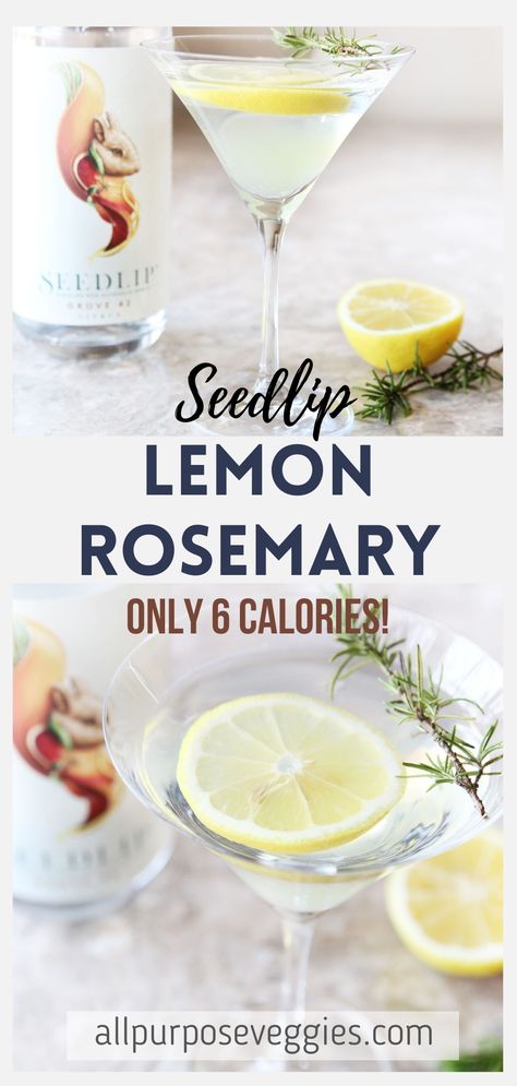 Citrus Cocktail, Mocktail Drinks, Citrus Cocktails, Alcohol Free Drinks, Drink Recipes Nonalcoholic, Non Alcoholic Cocktails, Lemon Rosemary, Alcoholic Cocktails, Recipes Appetizers