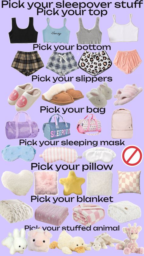 Pick your sleepover stuff!! Have fun!!!! Sleepover Packing List, Fun Sleepover Activities, Sleepover Stuff, Sleepover Essentials, Fun Sleepover Games, Sleepover Party Games, Road Trip Kit, Making A Gift Basket, Sleepover Birthday Parties