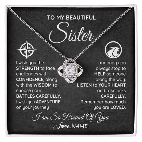 Personalized To My Sister Necklace From Brother I Wish You The Strength Sister Birthday Graduation Inspirational Customized Gift Box Message Card This Necklace Comes With A Message Card And Gift Box For Personalized Name Custom Necklace Big Sister Gifts From Brother Birthday Gift Big For Girls Little I Love My Proud Funny Quotes Special Occasion Family Matching Gift Cheer Ideas Kids Oldest Youngest For Women Customized Pendant Jewelry Necklaces For Women Anniversary Birthday Christmas Gift Brother Birthday Gift, Cheer Ideas, Big Sister Gifts, Sister Necklace, Brother Birthday, Necklace Big, Sister Birthday, Matching Gifts, White Gift Boxes