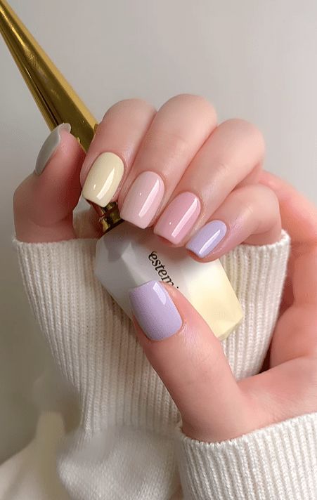 May nails 2024. Summer nails. June nails. July nails. Simple Nails Pastel, Nail Inspo Summer Bright, Pastel Colorful Nails, Pastel Colored Nails, Nail Art Pastel Colors, Colorful Pastel Nails, Nail Pastel Colors, Pastel Colors Nails, Nail Summer Colors