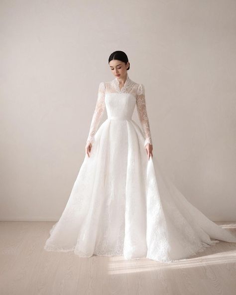 Modest Bride, Bride Dress Simple, Sleeves Wedding Dresses, Wedding Dresses A, Wedding Dresses A Line, Classy Wedding Dress, Dresses A Line, Bride Gown, Bohemian Bridal