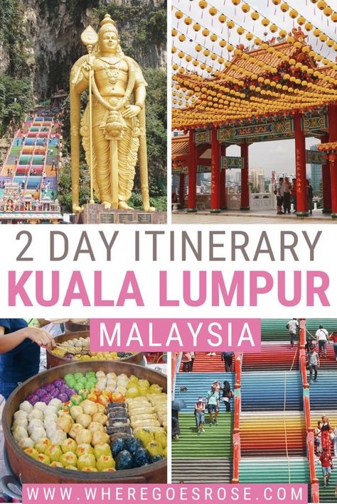 Perfect 2 Days in Kuala Lumpur Itinerary For First-Timers Kuala Lumpur One Day, What To Do In Kuala Lumpur, Kuala Lumpur Bucket List, Things To Do In Kuala Lumpur, Things To Do In Malaysia, Kuala Lumpur Itinerary, Aus Travel, Visit Malaysia, Malaysia Itinerary