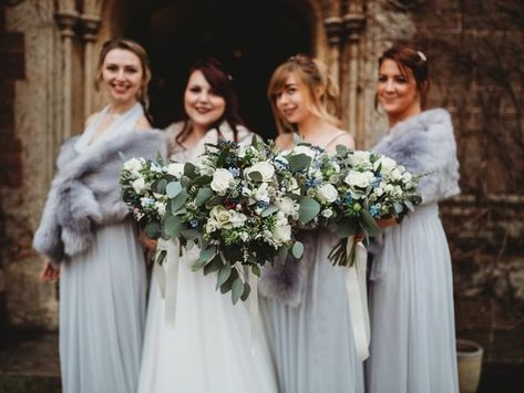 Winter Wedding Bridesmaid Dresses Blue, Blue Bridesmaid Dresses Winter, Christmas Bridesmaid Dresses, Bridesmaid Dresses Light Blue, Bridesmaid Dresses Light, Bridesmaid Winter, Bridesmaid Dresses Blue, Moonlight Wedding, Winter Bridesmaid