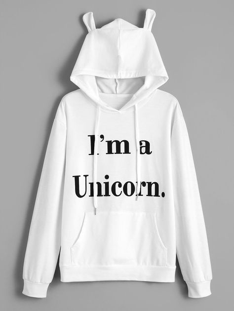 Up to 68% OFF! Unicorn Letter Graphic Drawstring Hoodie. Zaful,zaful.com,zaful fashion,tops,womens tops,outerwear,sweatshirts,hoodies,hoodies outfit,sweatshirts outfit,long sleeve tops,sweatshirts for teens,winter outfits,fall outfits,tops,sweatshirts for women,women's hoodies,womens sweatshirts,cute sweatshirts,floral hoodie,crop hoodies,oversized sweatshirt, halloween costumes,halloween,halloween outfits,halloween tops,halloween costume ideas. @zafulbikini Extra 10% OFF Code:zafulbikini How To Wear Hoodies, Unicorn Hoodie, A Unicorn, Women Hoodies Sweatshirts, Girl Sweatshirts, Hooded Pullover, White Hoodie, Leggings Fashion, Graphic Hoodies